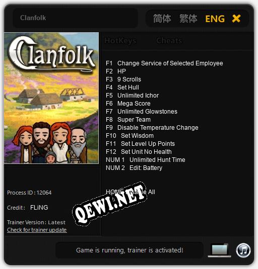 Clanfolk: ТРЕЙНЕР И ЧИТЫ (V1.0.68)