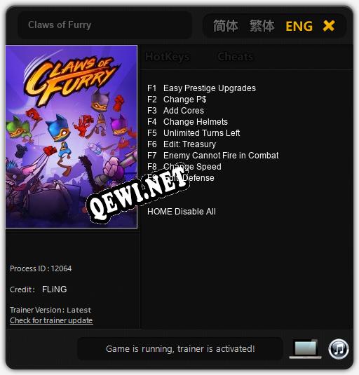 Трейнер для Claws of Furry [v1.0.7]