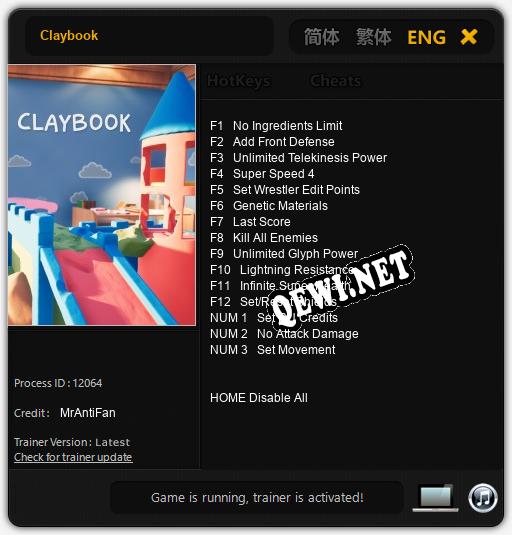 Трейнер для Claybook [v1.0.7]