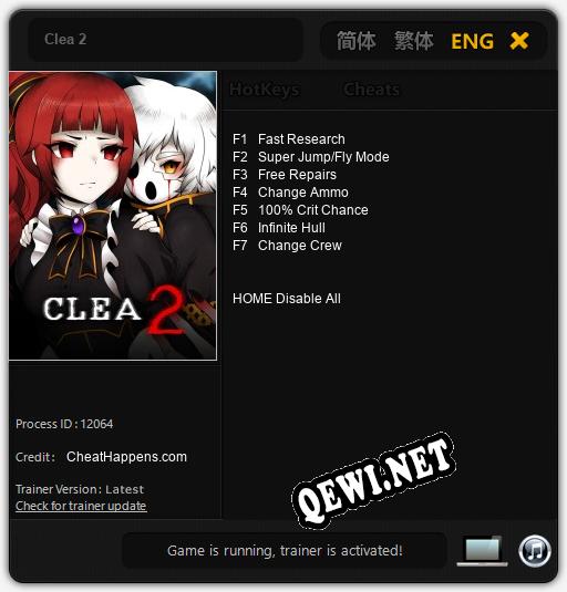 Clea 2: ТРЕЙНЕР И ЧИТЫ (V1.0.68)