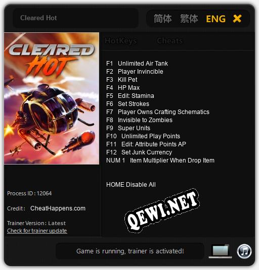 Cleared Hot: ТРЕЙНЕР И ЧИТЫ (V1.0.31)