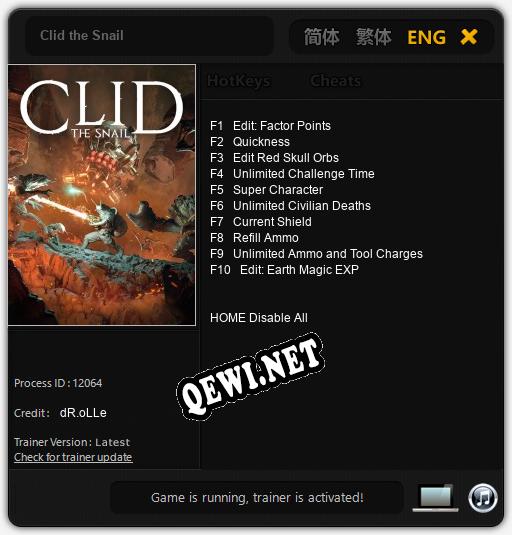Clid the Snail: Читы, Трейнер +10 [dR.oLLe]