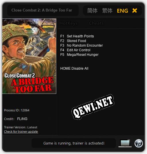 Close Combat 2: A Bridge Too Far: ТРЕЙНЕР И ЧИТЫ (V1.0.54)