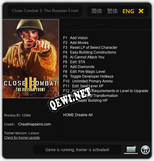 Close Combat 3: The Russian Front: Трейнер +14 [v1.2]