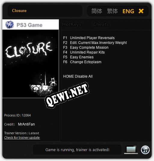 Closure: Трейнер +6 [v1.3]