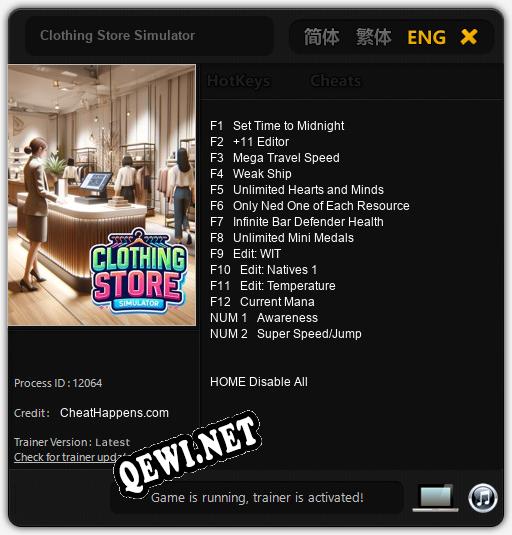 Трейнер для Clothing Store Simulator [v1.0.8]