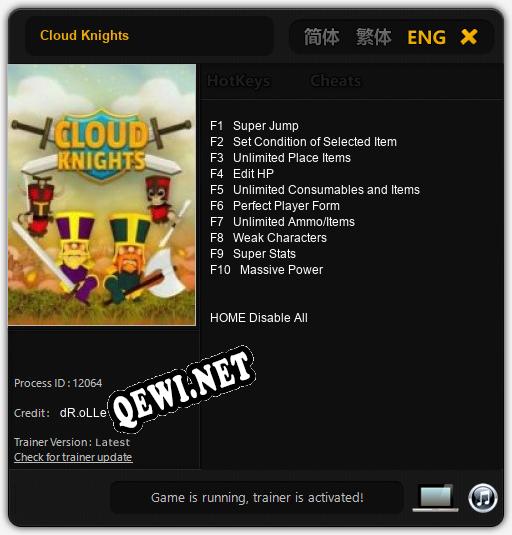 Cloud Knights: Трейнер +10 [v1.4]