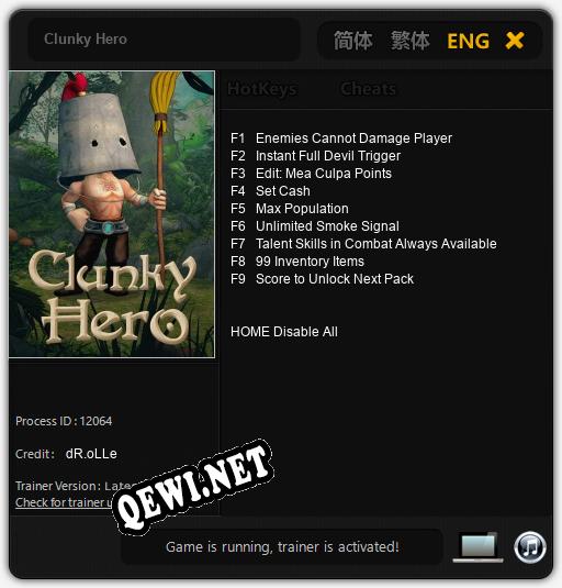 Clunky Hero: ТРЕЙНЕР И ЧИТЫ (V1.0.96)
