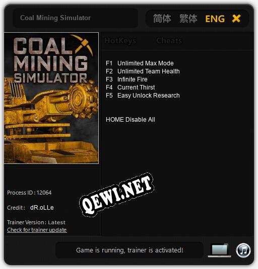 Coal Mining Simulator: Читы, Трейнер +5 [dR.oLLe]