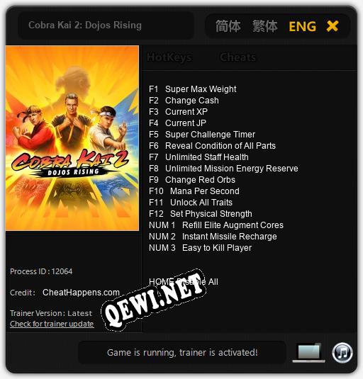 Трейнер для Cobra Kai 2: Dojos Rising [v1.0.9]