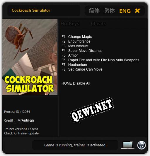 Cockroach Simulator: ТРЕЙНЕР И ЧИТЫ (V1.0.60)