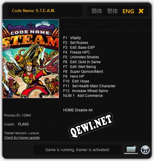 Code Name: S.T.E.A.M.: Трейнер +13 [v1.2]