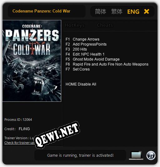 Codename Panzers: Cold War: ТРЕЙНЕР И ЧИТЫ (V1.0.7)