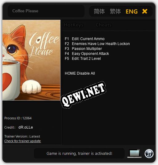 Coffee Please: Трейнер +5 [v1.7]