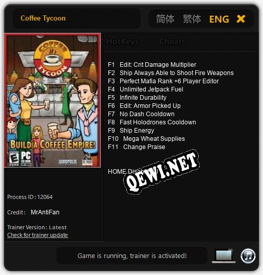 Coffee Tycoon: Читы, Трейнер +11 [MrAntiFan]