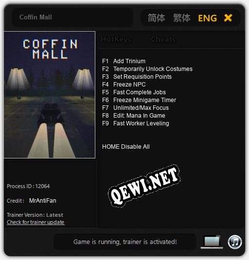 Coffin Mall: Читы, Трейнер +9 [MrAntiFan]