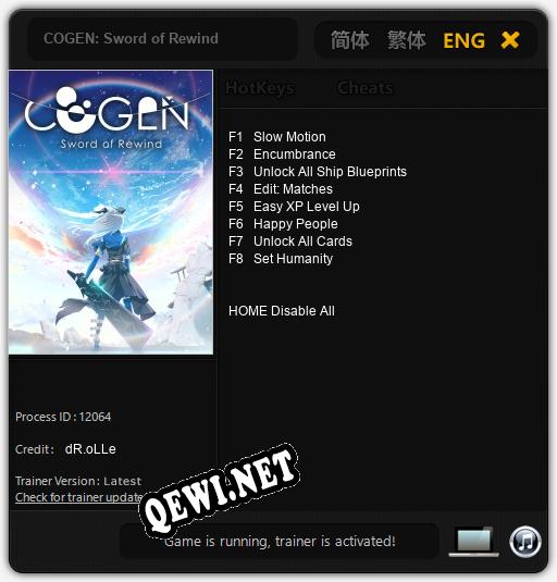COGEN: Sword of Rewind: Трейнер +8 [v1.8]
