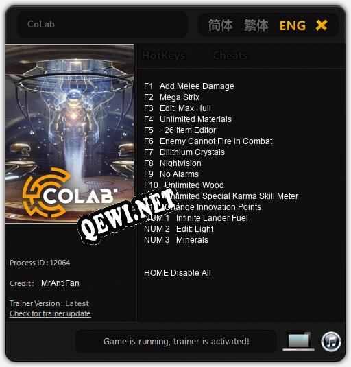 CoLab: Трейнер +15 [v1.3]