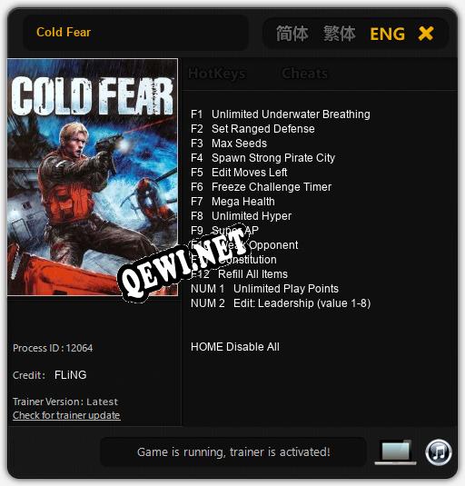 Cold Fear: ТРЕЙНЕР И ЧИТЫ (V1.0.81)