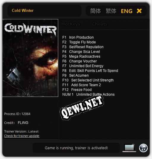 Cold Winter: Трейнер +13 [v1.1]