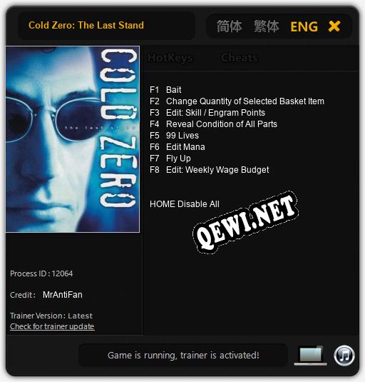 Cold Zero: The Last Stand: Читы, Трейнер +8 [MrAntiFan]