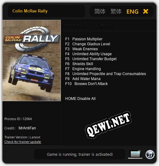 Colin McRae Rally: Трейнер +10 [v1.1]