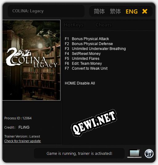 COLINA: Legacy: ТРЕЙНЕР И ЧИТЫ (V1.0.8)