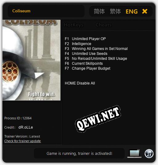 Coliseum: Читы, Трейнер +7 [dR.oLLe]