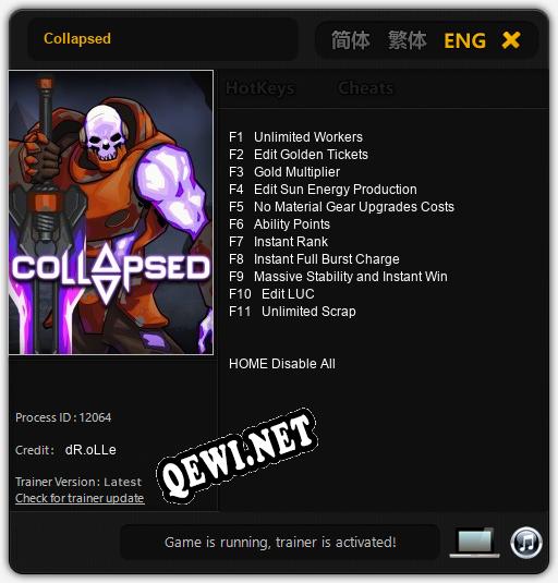 Collapsed: ТРЕЙНЕР И ЧИТЫ (V1.0.45)