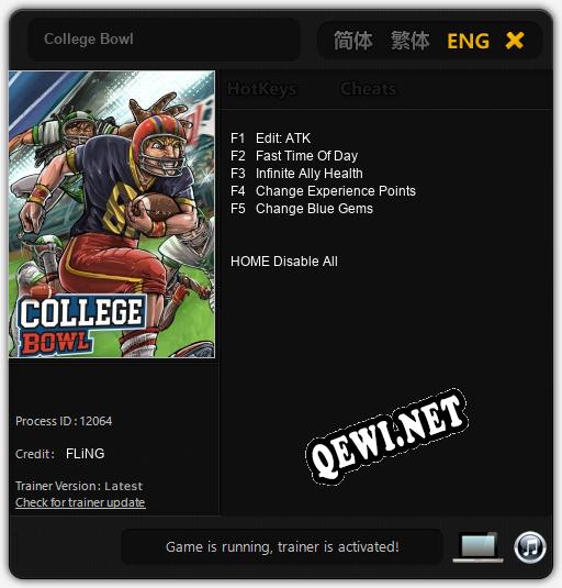 College Bowl: Читы, Трейнер +5 [FLiNG]