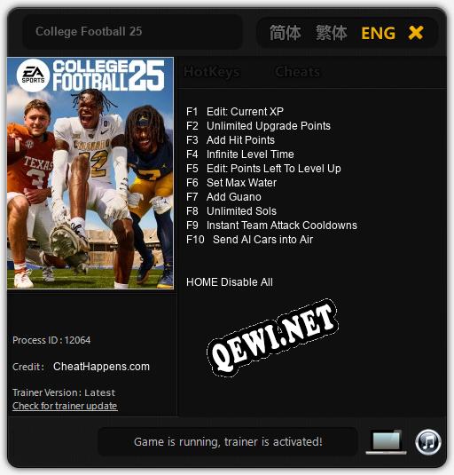 College Football 25: ТРЕЙНЕР И ЧИТЫ (V1.0.36)