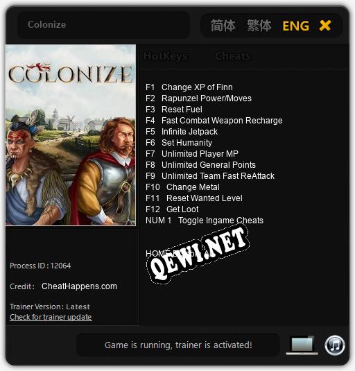 Трейнер для Colonize [v1.0.5]