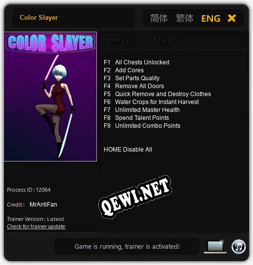 Color Slayer: Читы, Трейнер +9 [MrAntiFan]