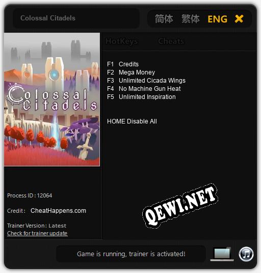 Трейнер для Colossal Citadels [v1.0.5]