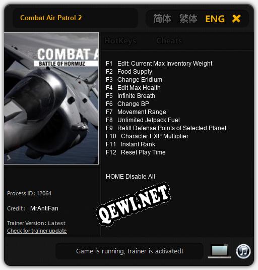 Combat Air Patrol 2: ТРЕЙНЕР И ЧИТЫ (V1.0.51)