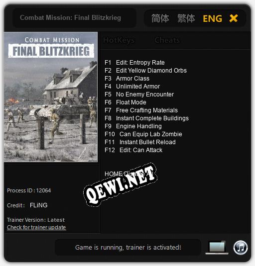 Combat Mission: Final Blitzkrieg: Читы, Трейнер +12 [FLiNG]
