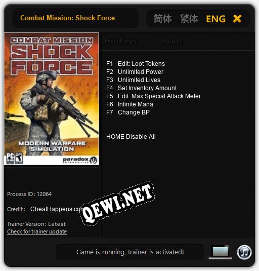 Combat Mission: Shock Force: ТРЕЙНЕР И ЧИТЫ (V1.0.7)