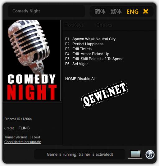 Comedy Night: Читы, Трейнер +6 [FLiNG]