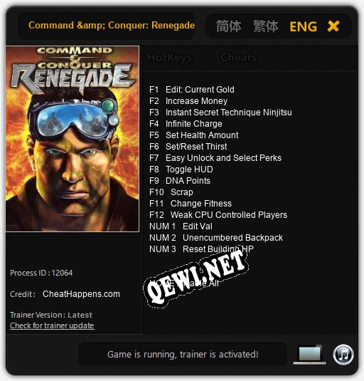Command & Conquer: Renegade: Трейнер +15 [v1.1]