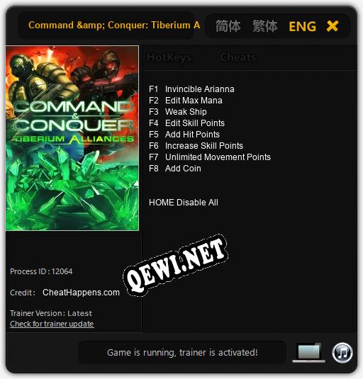 Трейнер для Command & Conquer: Tiberium Alliances [v1.0.6]