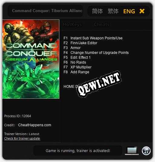 Command Conquer: Tiberium Alliances: Трейнер +8 [v1.1]
