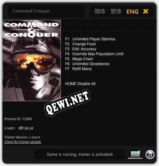 Command Conquer: Читы, Трейнер +7 [dR.oLLe]
