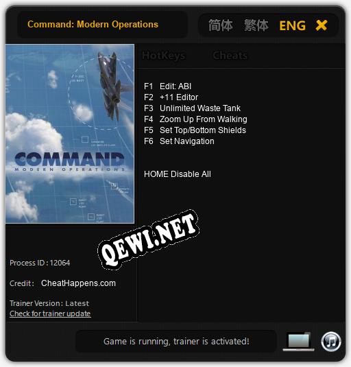 Трейнер для Command: Modern Operations [v1.0.9]