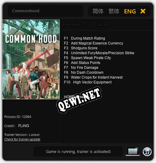 Commonhood: Читы, Трейнер +10 [FLiNG]