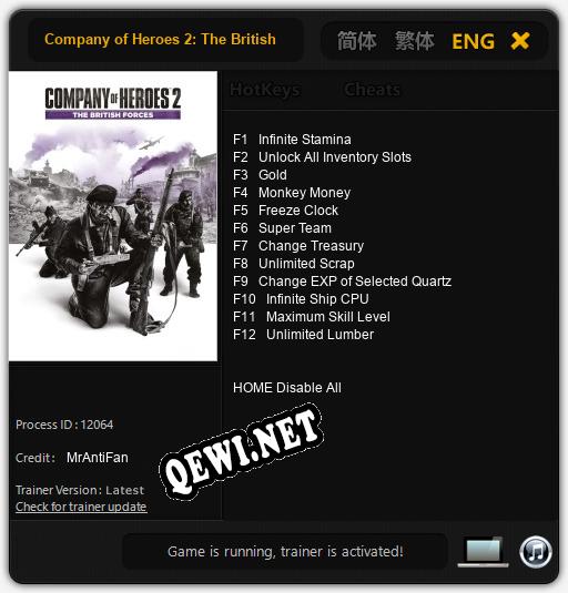 Company of Heroes 2: The British Forces: Трейнер +12 [v1.8]