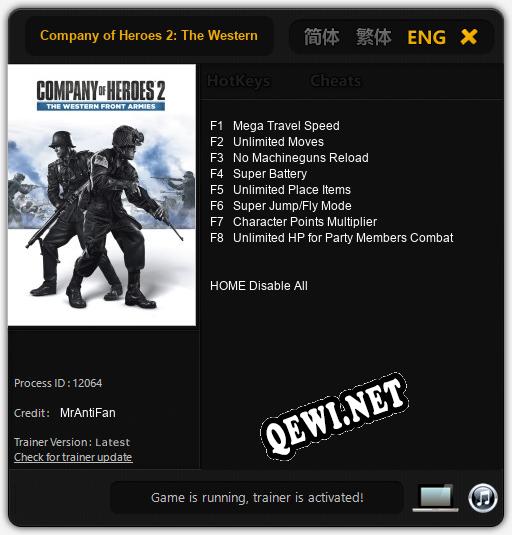 Company of Heroes 2: The Western Front Armies: Читы, Трейнер +8 [MrAntiFan]