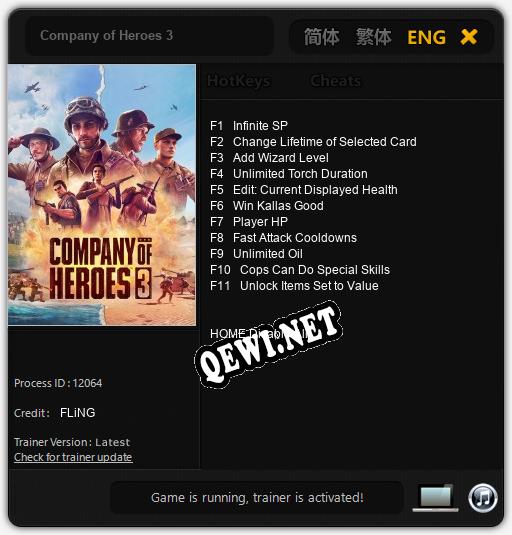 Company of Heroes 3: Читы, Трейнер +11 [FLiNG]