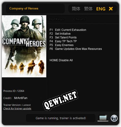 Трейнер для Company of Heroes [v1.0.2]