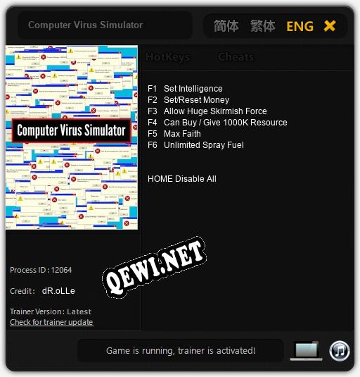 Computer Virus Simulator: Трейнер +6 [v1.5]