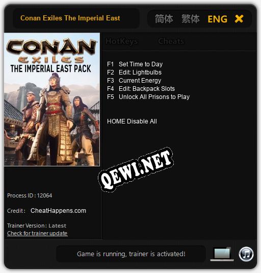 Трейнер для Conan Exiles The Imperial East [v1.0.2]